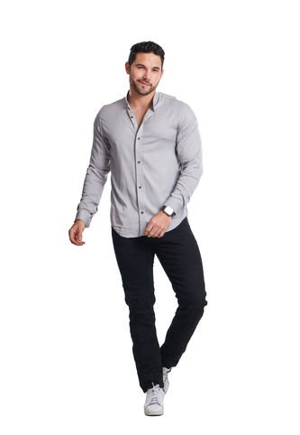 Camisa Chalis Manga Larga Plata Deusero Camisas Deusero