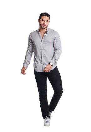 Camisa Chalis Manga Larga Plata Deusero