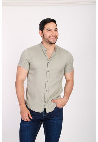 Camisa Chalis Verde Seco Deusero Camisas Deusero
