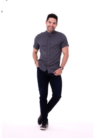 Camisa Chalis Gris Oscuro Deusero Camisas Deusero