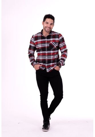 Camisa Leñadora Multicolor Roja Deusero Camisas Deusero