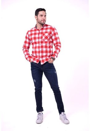 Camisa Leñadora Rojo Y Blanco Deusero