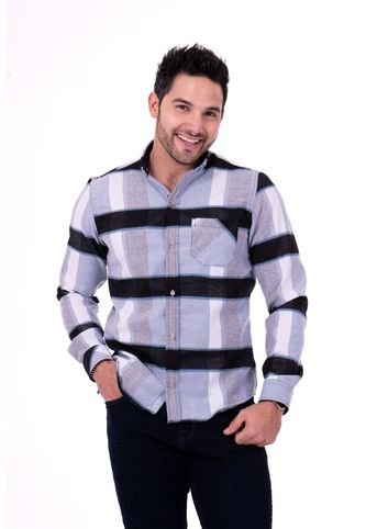 Camisa Leñadora Azul Medio Deusero Camisas Deusero