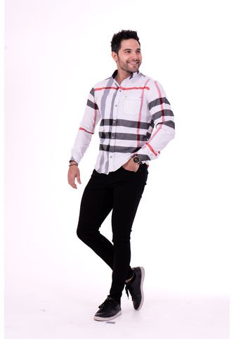 Camisa Leñadora Fondo Blanco Deusero Camisas Deusero