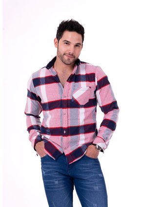 Camisa Leñadora Roja Con Azul Deusero