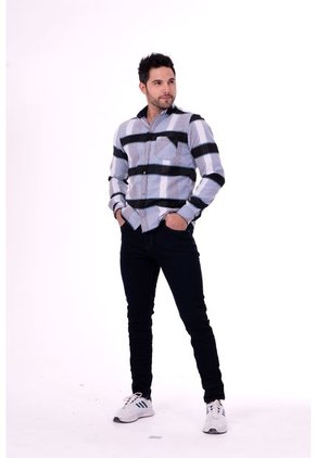 Camisa Leñadora Azul Medio Deusero