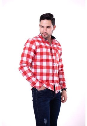 Camisa Leñadora Rojo Y Blanco Deusero