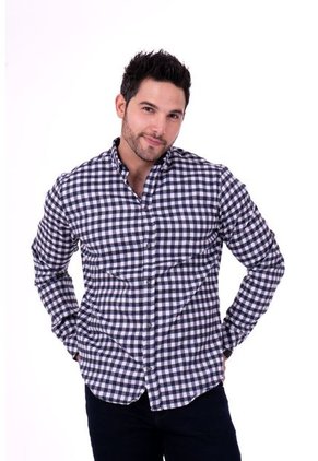 Camisa Leñadora Blanco Y Azul Deusero
