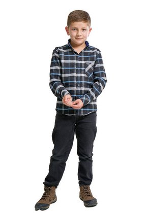 Camisa Leñadora Niño Negra Y Gris Deusero