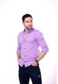 Camisa Manga Larga En Popelina Morada de Camisas Deusero