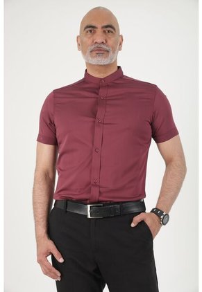 Camisa Seda Fria Borgoña Deusero