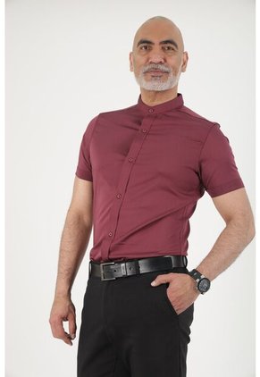 Camisa Seda Fria Borgoña Deusero