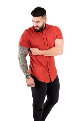 Camisa Chalis Rojo Teja