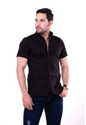 Camisa Popelina Negro Deusero