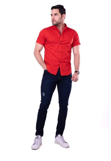 Camisa Popelina Rojo Deusero