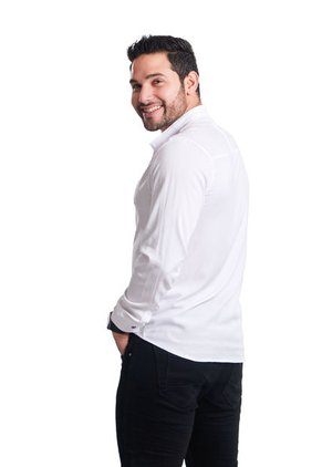 Camisa Chalis Manga Larga Blanca Deusero