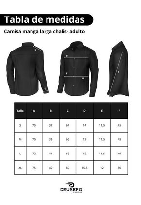 Camisa Chalis Manga Larga Azul Medio Deusero