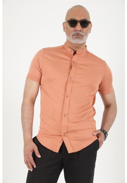 Camisa Seda Fria  Taupe Deusero