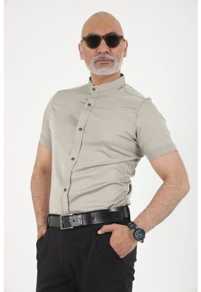 Camisa Seda Fria  Verde Seco Deusero