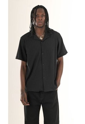 Camisa Tejido Negra Grietas