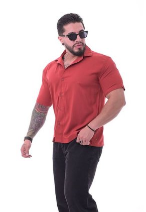 Camisa Boxfit Rojo Teja