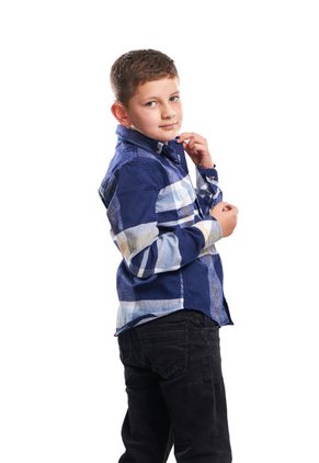 Camisa Leñadora Niño Azul Deusero