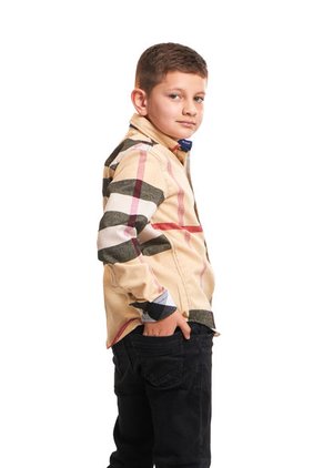 Camisa Leñadora Niño Multicolor Beige Deusero