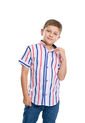Camisa Niño Rayas Azul Y Roja Deusero de Camisas Deusero