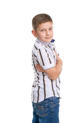 Camisa Niño Rayas Cafe Deusero