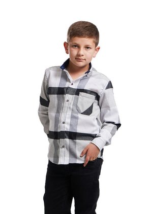 Camisa Leñadora Niño Gris Deusero