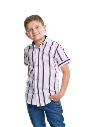 Camisa Niño Rayas Palo De Rosa Deusero