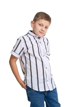 Camisa Niño Rayas Oliva Deusero
