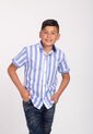 Camisa Niño Rayas Clasicas Azul Bebe  Deusero de Camisas Deusero