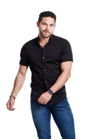 Camisa Seda Fría Negra Deusero Camisas Deusero