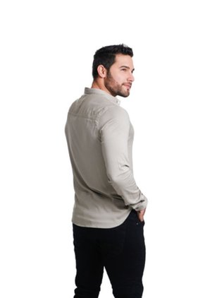 Camisa Chalis Manga Larga Oliva Deusero