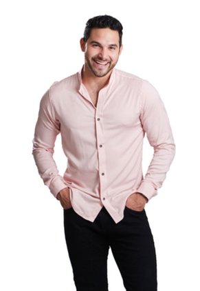 Camisa Chalis Manga Larga Rosado Deusero