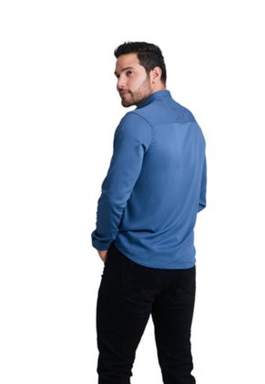 Camisa Chalis Manga Larga Azul Lago Deusero