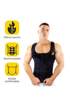 Fajas Chaleco Reductor De Abdomen Para Adelgazar Con 3 Broches Reductor De Cintura Para Hombre