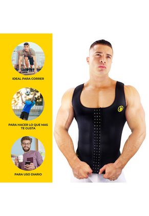 Fajas Chaleco Reductor De Abdomen Para Adelgazar Con 3 Broches Reductor De Cintura Para Hombre