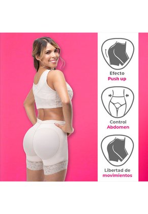 Panty Levanta Cola Control Abdomen Moldeadora Para Mujer Beige Fajas Canela