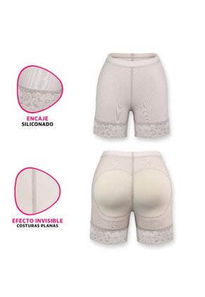 Panty Levanta Cola Control Abdomen Moldeadora Para Mujer Beige Fajas Canela