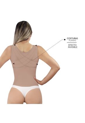 Corrector De Postura Ortopédicos Alta Compresión En Espalda Para Mujer Color Negro Efecto Invisible PowerNet Negro 3014