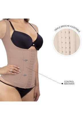 Corrector De Postura Ortopédicos Alta Compresión En Espalda Para Mujer Color Negro Efecto Invisible PowerNet Negro 3014