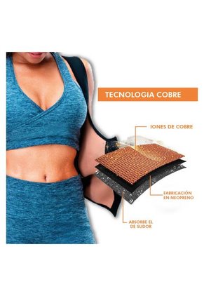 Super Combo FAJA Chaleco Térmico Reductor, Mujer En COBRE+ GEL Termo Reductor