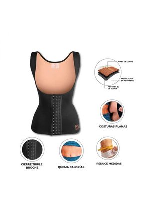 Super Combo FAJA Chaleco Térmico Reductor, Mujer En COBRE+ GEL Termo Reductor