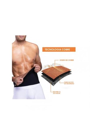 Faja Cinturilla En Cobre Térmico Reductora Adelgazante De Abdomen Para Hombre Fajas Canela