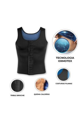 Faja Chaleco Deportivo Térmico Reductor De Abdomen Para Hombre + Gel Reductor De Abdomen 120 Ml