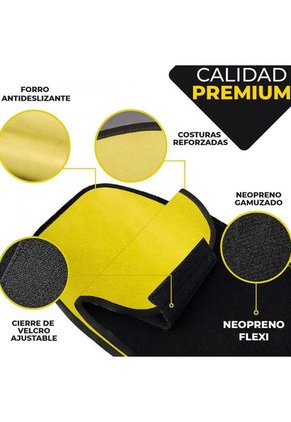 Faja Cinturilla Reductora De Abdomen Hot Waist Trainer Negro Amarillo Unisex 1927U