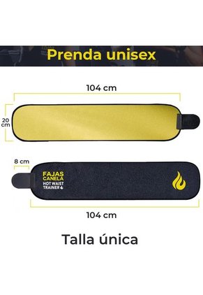 Faja Cinturilla Reductora De Abdomen Hot Waist Trainer Negro Amarillo Unisex 1927U