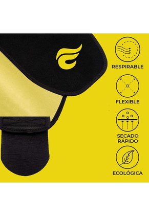 Faja Cinturilla Reductora De Abdomen Hot Waist Trainer Negro Amarillo Unisex 1927U